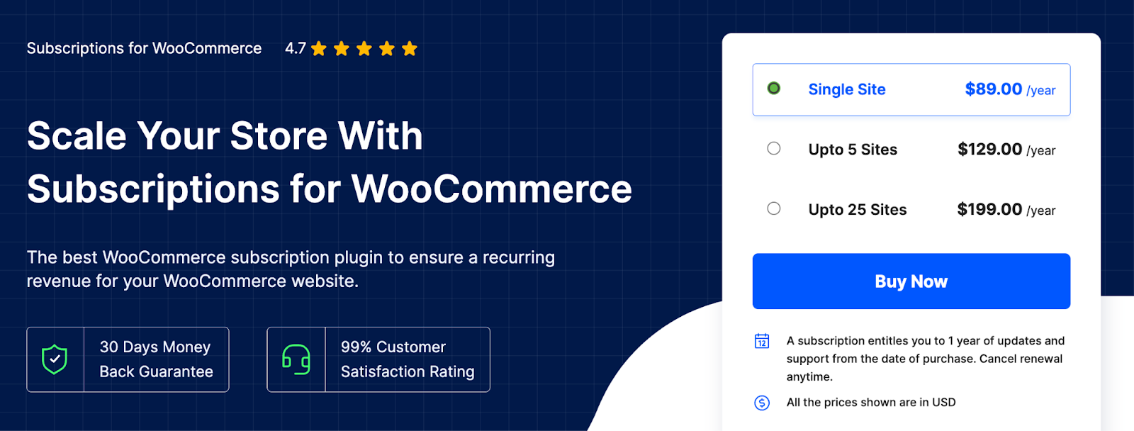 Subscriptions for WooCommerce - plugin iamge